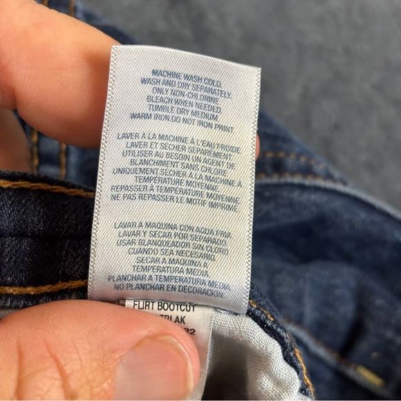 Old Navy The Flirt Women’s Mid-rise Blue Straight Leg Jeans w/distressing Sz 10 - Picture 5 of 12